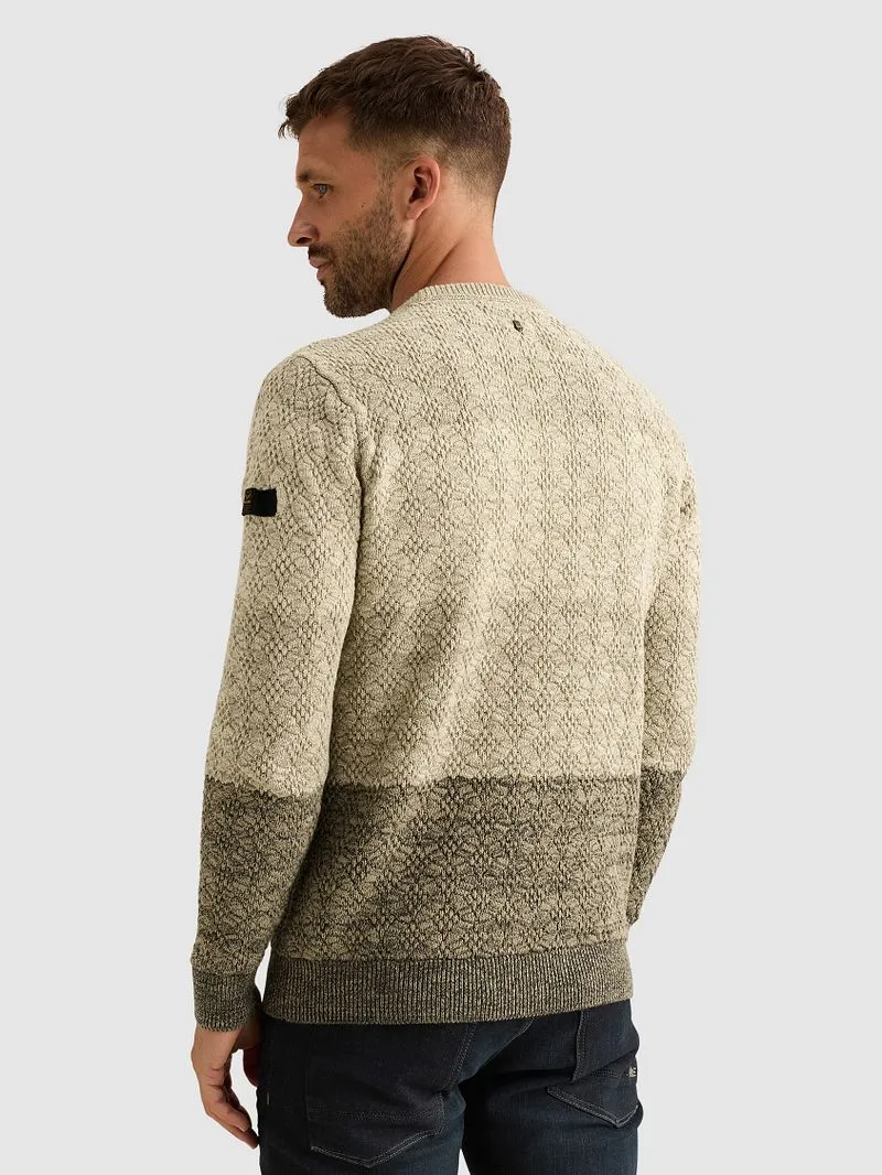 PME Legend PME Legend Streifenpullover Rundhals Beige - Größe L, Beige, – Produktbild 5 von 5