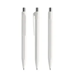 prodir prodir QS50 PMP Push Kugelschreiber, White-Silver chrome finish – Produktbild 1 von 1