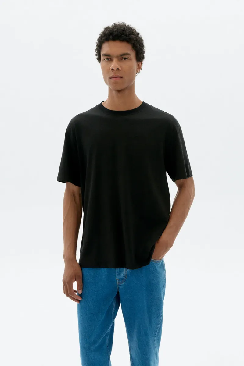 thinking mu Thinking MU Herren vegan T-Shirt Aaron Basic Schwarz, Schwarz, – Produktbild 2 von 2