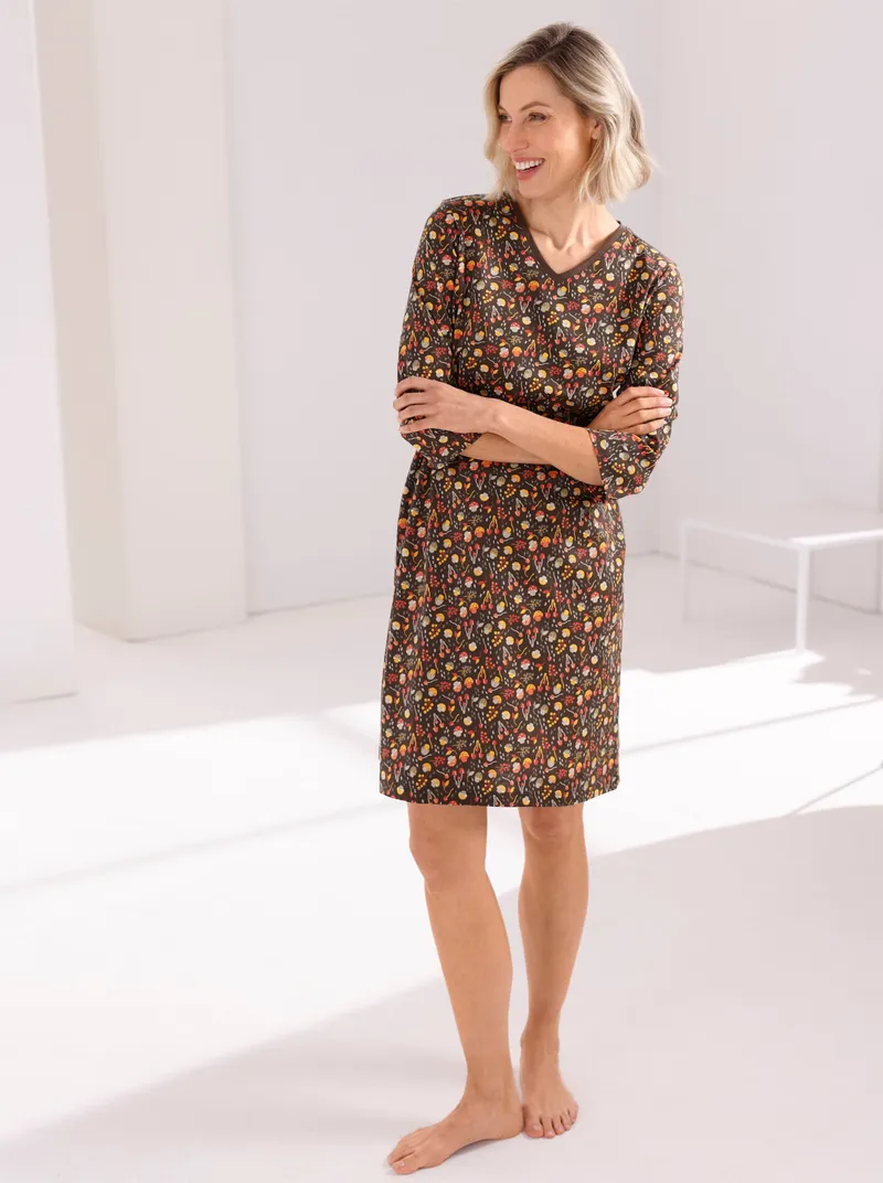 wäschepur Sleepshirts elfenbein + schoko, Elfenbein + schoko, – Produktbild 3 von 3