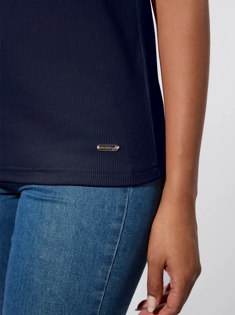 Witt Stehkragenshirt marine, Marine, – Produktbild 2 von 2