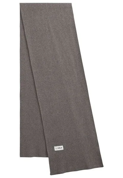 MELA MELA Jacquard Strick Schal Style ASMEE aus 100% Bio-Baumwolle, Bear melange, – Produktbild 1 von 4