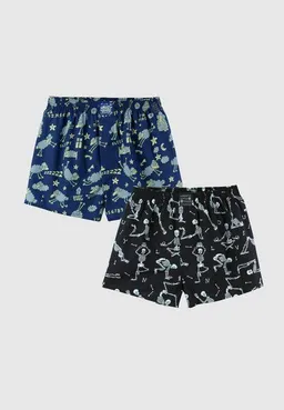 Lousy Livin Lousy Livin Weite Boxershorts 2er Pack SHEEP & YOGA aus 100% Bio-Baumwolle – Produktbild 1 von 1