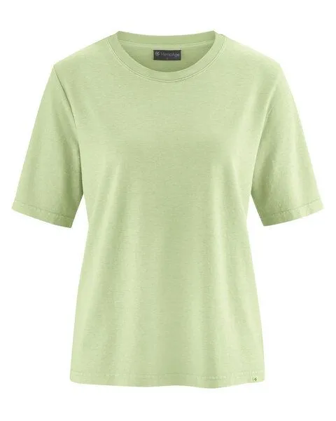 HempAge Hempage Damen T-Shirt Hanf/Bio-Baumwolle, Matcha (grün), – Produktbild 2 von 4