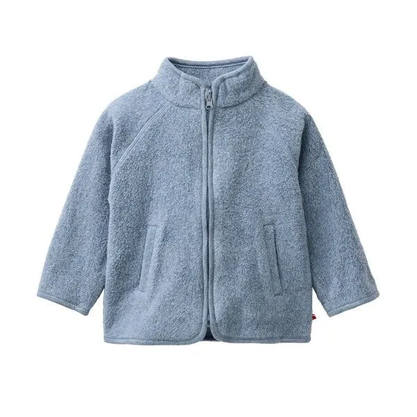People Wear Organic People Wear Organic Fleece Jacke, blau mélange, Bio-Baumwolle – Produktbild 1 von 3