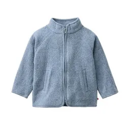 People Wear Organic People Wear Organic Fleece Jacke, blau mélange, Bio-Baumwolle – Produktbild 1 von 1