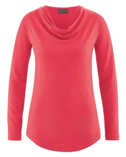 HempAge Hempage Damen vegan Langarm Top In Tomatenrot – Produktbild 1 von 1