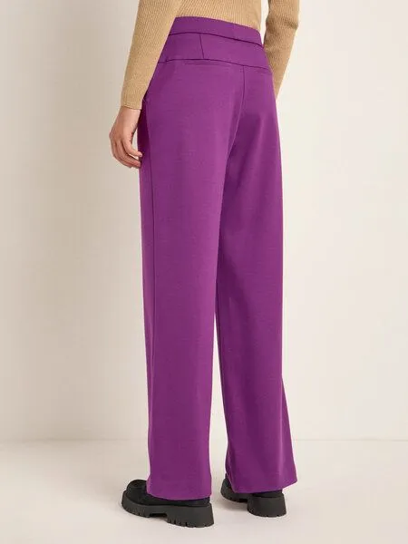 LANIUS LANIUS Hose mit geradem Bein aus Bio-Baumwolle und reiner Schurwolle, Violet, – Produktbild 2 von 4