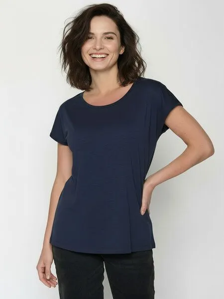 GreenBomb GREENBOMB Basic T-Shirt Cool, Navy, – Produktbild 2 von 4