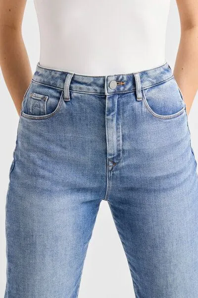 DAWN Damen Jeans STARDUST High Waist O-Shape DAWN Bio-Baumwolle, Light blue, – Produktbild 6 von 8