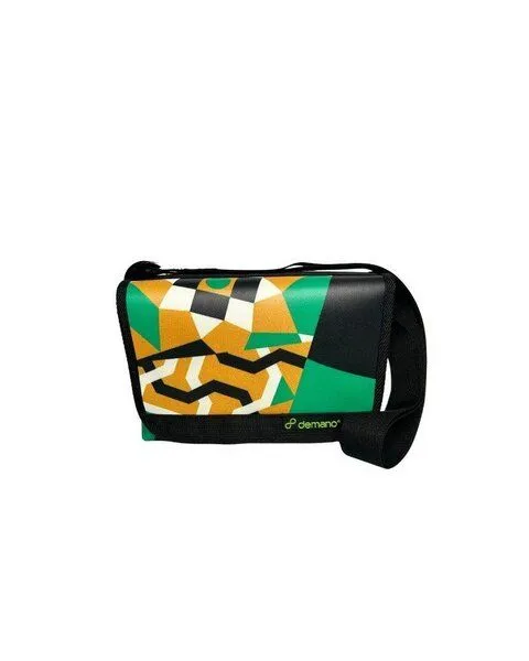 DEMANO DEMANO Kleine Schultertasche aus Recycelte Bannern Universitat XS, Grün, – Produktbild 1 von 4