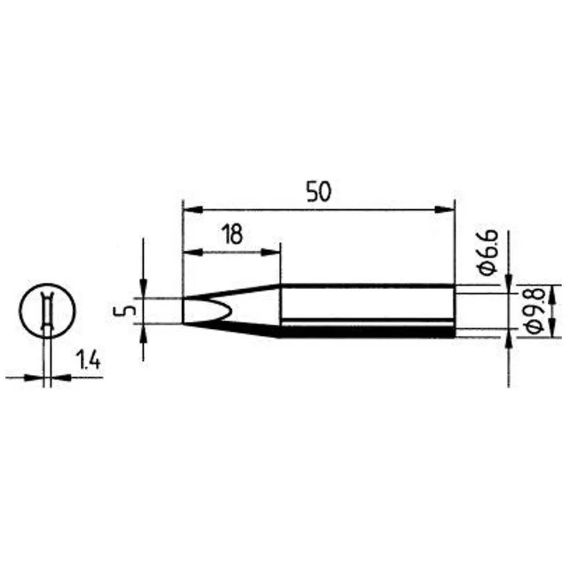 Sonstige Sonstige ERSA Ersatz-Lötspitze Meißel 5,0 mm SB ERSA – Produktbild 1 von 1