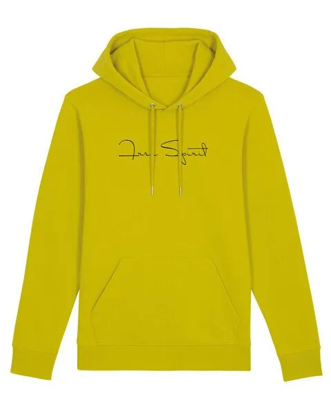 Human Family Human Family Bio Unisex Hoodie - "Charmer - Free Spirit" in verschiedenen Farben, Gelb-grün, – Produktbild 1 von 3