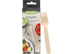 Kesper KESPER Einweggabel aus FSC-Birkenholz, 30er-Pack, Länge 16 cm – Produktbild 1 von 1