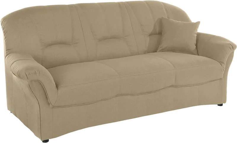 DOMO collection 3-Sitzer Bahia, bequem & komfortabel, zeitloses & elegantes Sofa, Breite 200cm, inklusive Federkern, Beige, – Produktbild 2 von 8