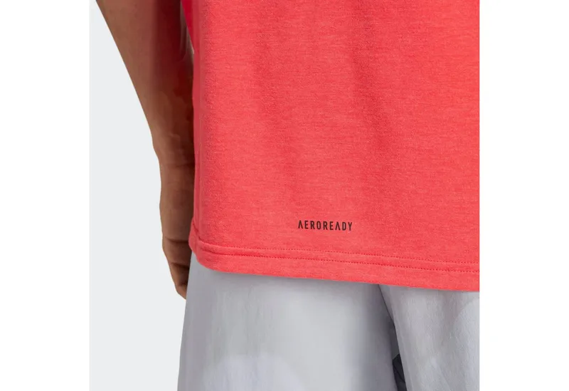 adidas Performance adidas Performance T-Shirt DESIGNED FOR TRAINING WORKOUT mit Rundhalsausschnitt, ohne Verschluss, sportlicher Stil, Rot, – Produktbild 3 von 3