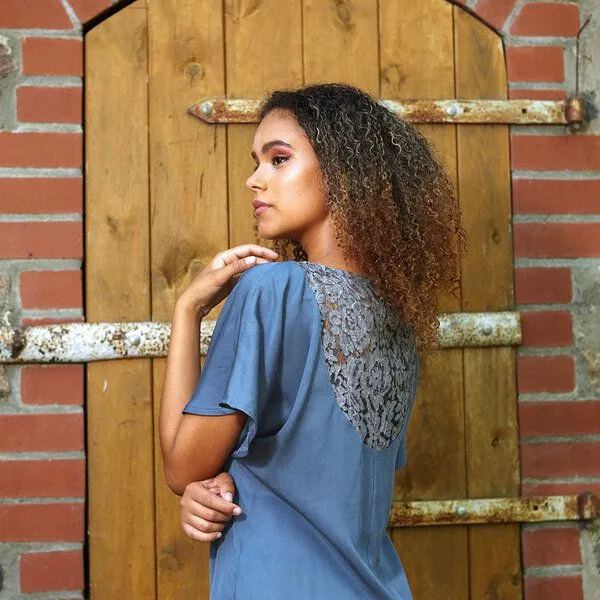 WiDDA berlin WiDDA berlin Kleid "LACE" aus Tencel mit Spitze im Rücken – Produktbild 3 von 4