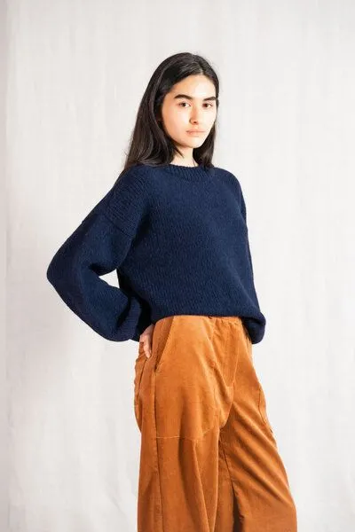 Jyoti - Fair Works Jyoti - Fair Works Baby-Alpaka Strickpullover Lupuna, Blau, – Produktbild 2 von 4
