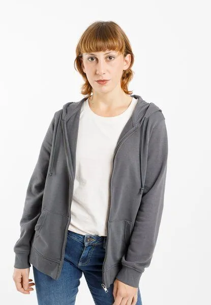 TORLAND TORLAND Damen Zip-Hoodie ZITA, Grau (asphalt), – Produktbild 1 von 4