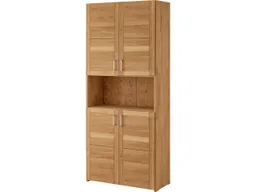 TPT Regalschrank "buxing selet" mit 4 Türen B 80 x T 33 x H 185,5 cm, Rahmenfront, Wildeiche – Produktbild 1 von 1