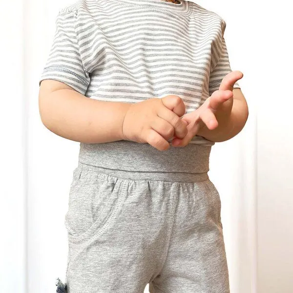 OrganicEra Baby-Shorts 'OrganicEra' aus Bio-Baumwolle, Grau, – Produktbild 1 von 4