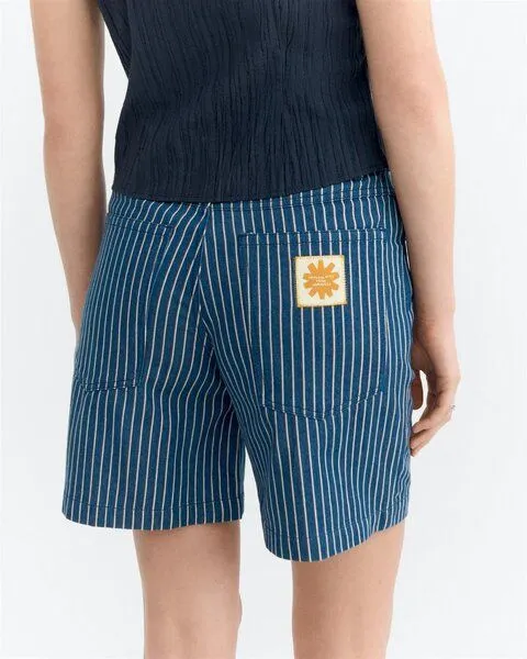 thinking mu thinking mu Streifen Jeansshorts Modell: Luisa, Navy stripes (dunkelblau), – Produktbild 3 von 4