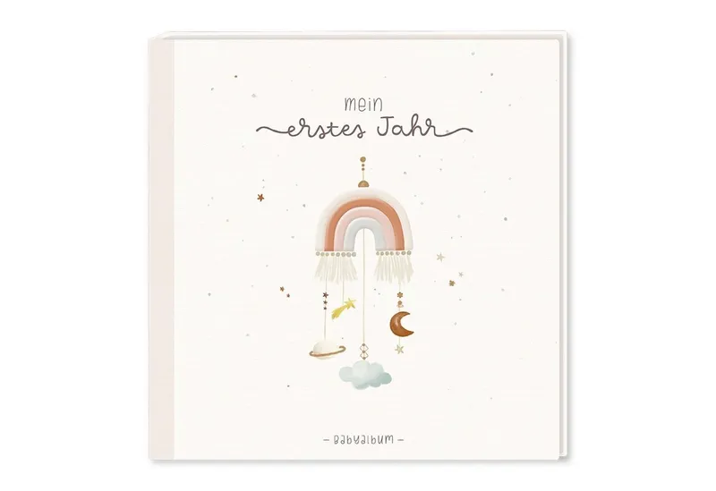 Grafik Werkstatt Fotoalbum Babyalbum mit Stickereien Mein erstes Jahr, Bunt, – Produktbild 1 von 5