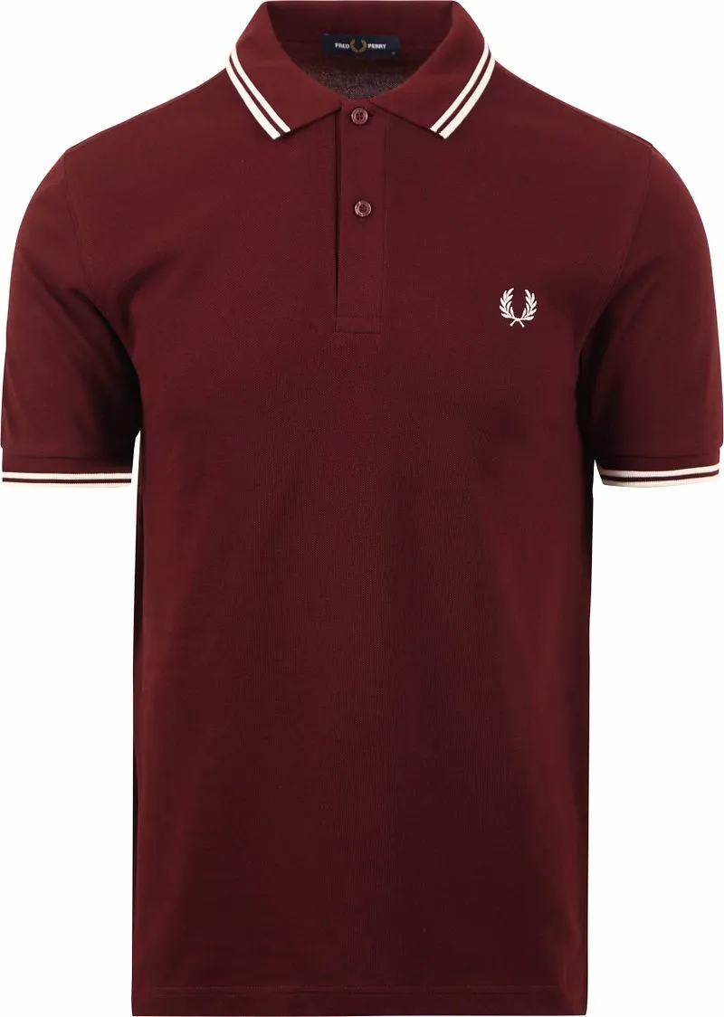 Fred Perry Fred Perry Polo M3600 Bordeaux - Größe XL, Rot, – Produktbild 2 von 5