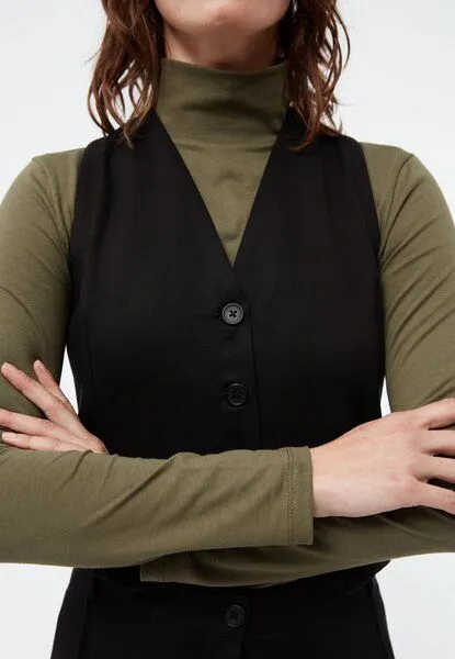 Givn Berlin Givn Berlin Weste GBALIDA mit Teilungsnähten aus TENCEL, Black, – Produktbild 3 von 4