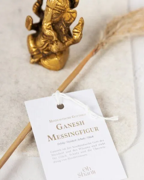 Oh Shanti Oh Shanti Ganesh Messingfigur – Produktbild 3 von 4