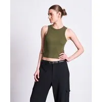 JAN N JUNE JAN N JUNE Top PORTO GOTS aus Baumwolle, Dark olive, – Produktbild 1 von 1