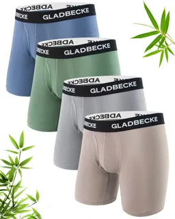 Gladbecke Boxershorts Bambus Boxershorts Herren unterhosen männer (4er-Pack) Elastischer Komfortbund und tagloses Design, Formstabil – Produktbild 1 von 1