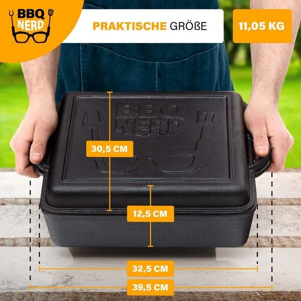 BBQ Nerd BBQ Nerd Dutch Oven Brottopf - Kastenform mit Deckel – Produktbild 4 von 4