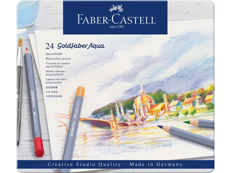 Faber-Castell Faber-Castell Buntstifte "Goldfaber Aqua" aquarellierbar, im Metalletui, 24 Stk. – Produktbild 2 von 2