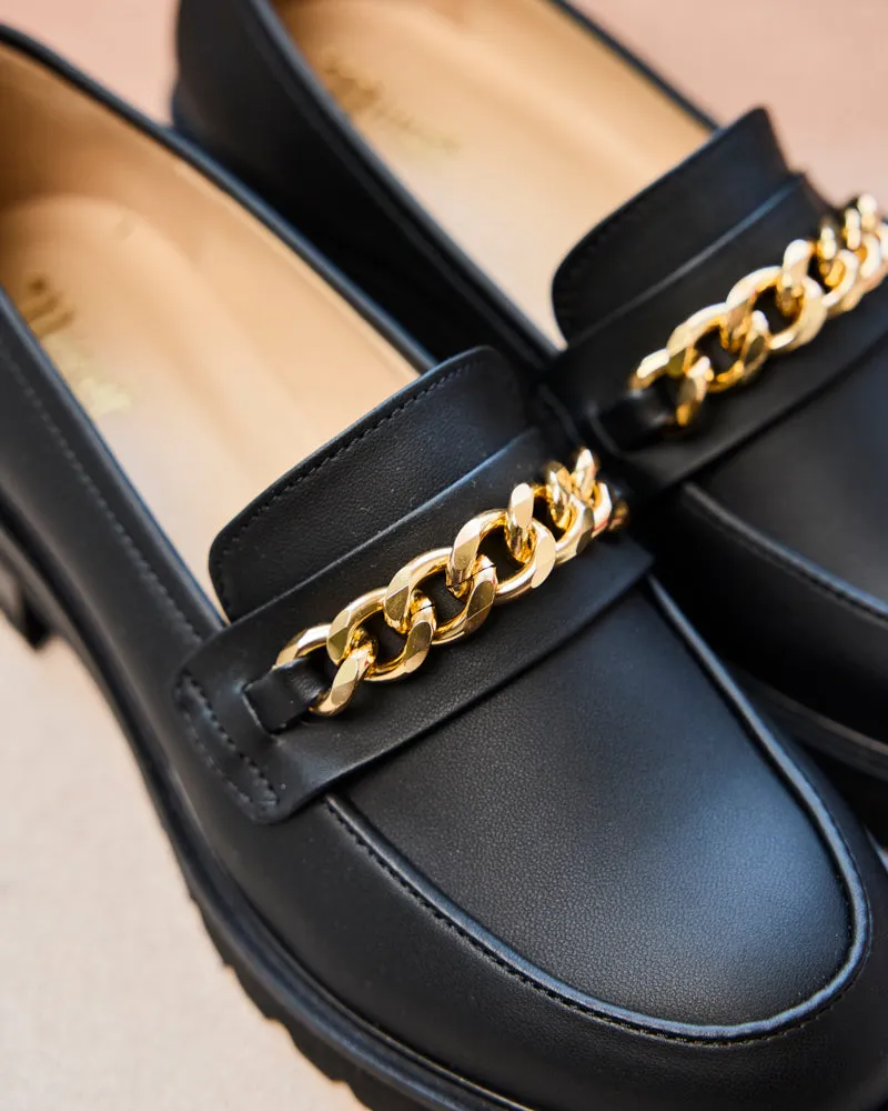 Minuit Sur Terre Minuit Sur Terre Damen vegan Loafer Essence Schwarz, Schwarz, – Produktbild 1 von 2
