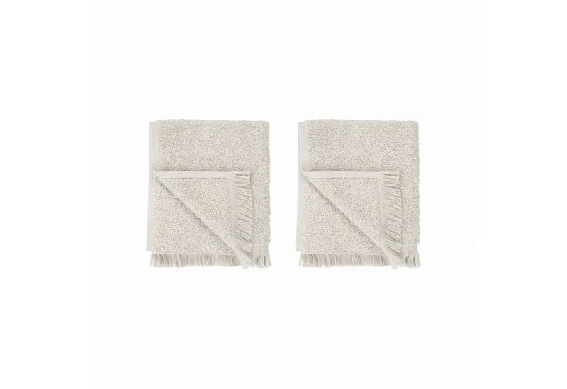 blomus Gästehandtücher -FRINO- 2er Set Luxuriöse Gästehandtücher mit Fransen-Design, (Set, 2-St), Luxuriös, Baumwolle, Fransen-Design, Pflegeleicht, 60 °C waschbar, Beige, – Produktbild 2 von 5