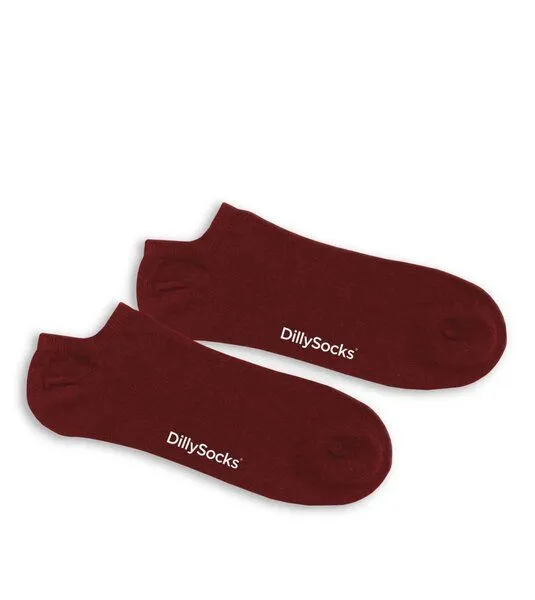 DillySocks DillySocks Sneaker Socken aus Biobaumwoll-Mix, Dunkelrot (rot), – Produktbild 1 von 2