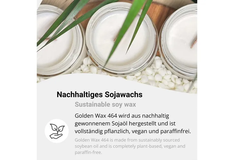 DistrEbution Duftkerze Kerzenwachs Golden Wax 464 Premium Sojawachs Pastillen für Kerzen – Produktbild 3 von 6