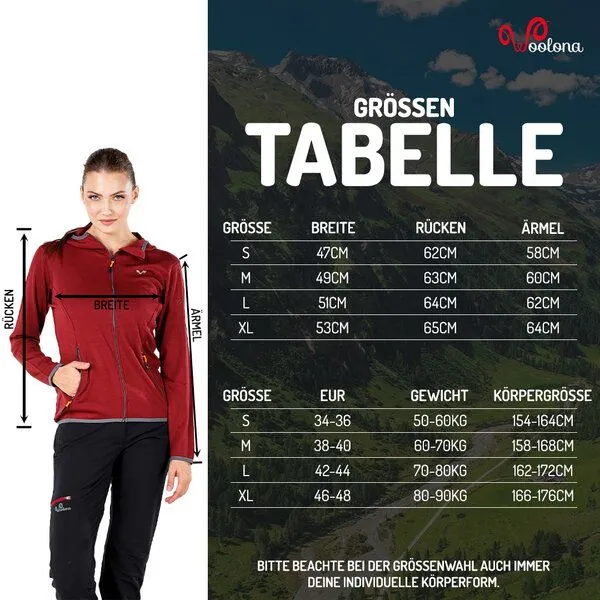 Woolona Woolona Merino Zipper Damen - MARIN - Zip, Nadelbaumgrün, – Produktbild 1 von 3