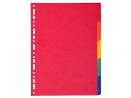 Exacompta 25 Exacompta Register, Colorspan-Karton, 5 Taben neutral, 225 g/m², DIN A4, sortiert – Produktbild 1 von 1