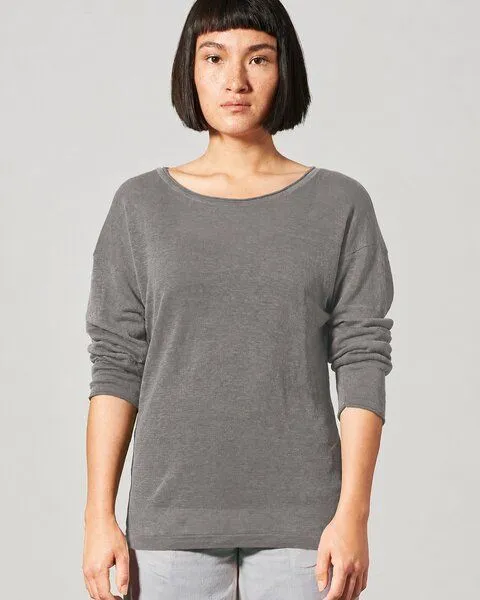 HempAge HempAge Damen Luftiger Pullover 100% Hanf, Taupe(braun), – Produktbild 2 von 4