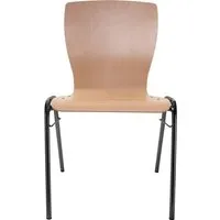 Besucherstuhl "A29" Buche, Gestell schwarz, Steg – Produktbild 1 von 1
