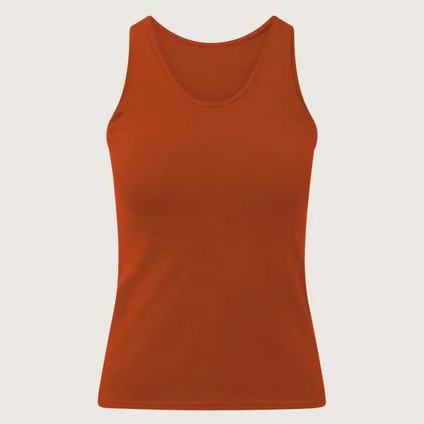 Frija Omina Frija Omina Bio Tanktop Unterhemd, Rost (orange), – Produktbild 1 von 3