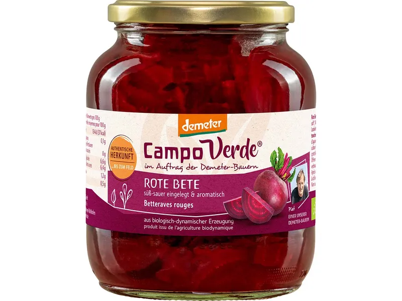 Campo Verde Campo Verde Bio-Rote Bete, süß-sauer eingelegt, 680 g – Produktbild 1 von 1