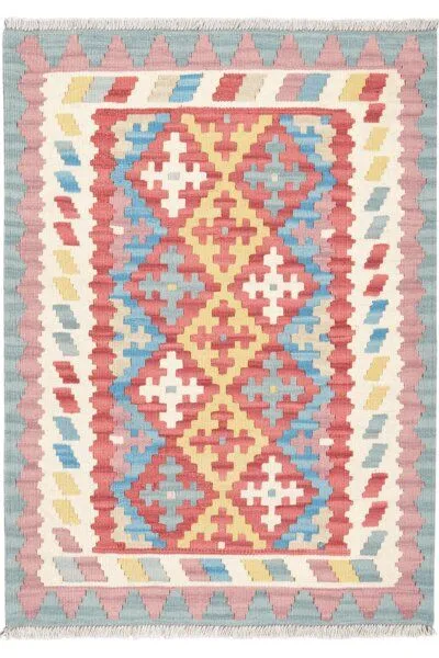 Rugtales Kelim Gashgai Rugtales aus Schurwolle, 85x119 cm, Rot, – Produktbild 3 von 4