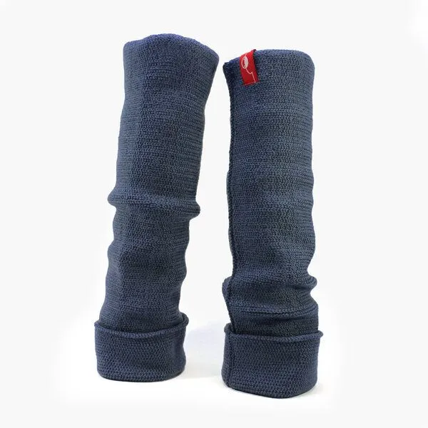 vincente vincente Beinstulpen gestrickt aus reiner Wolle, Blau, – Produktbild 1 von 2