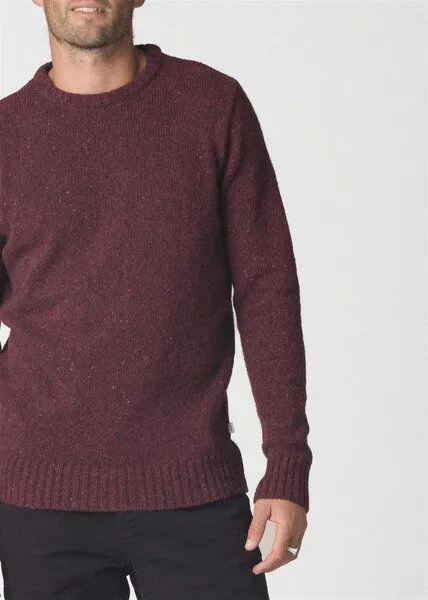 Klitmøller Collective Klitmøller Collective Strick-Pullover Aage meliert aus Merinowolle - mulesingfrei, Burgundy (rot), – Produktbild 4 von 4