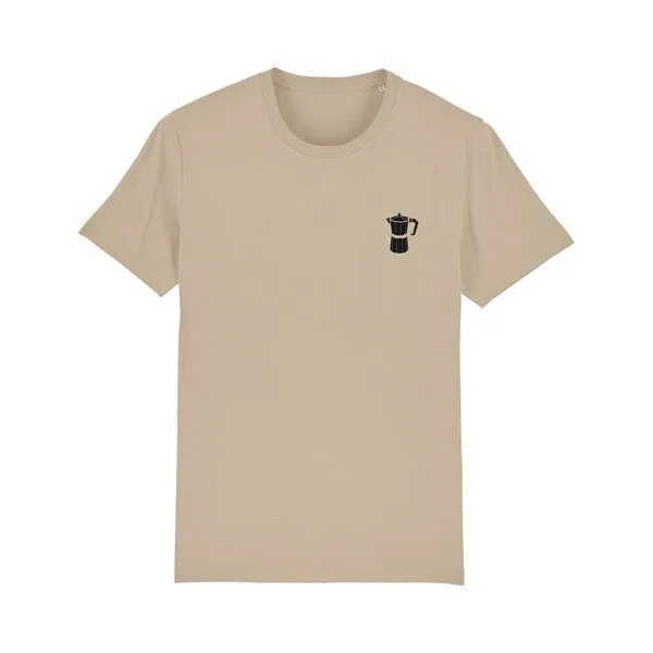 Spangeltangel Spangeltangel T-Shirt Coffee, Addict, Kaffee Shirt für Männer, Brustprint, Beige, – Produktbild 1 von 3