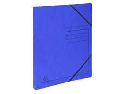 Exacompta 10 Exacompta Ringbücher, Colorspan-Karton, 355 g/m², DIN A4, Gummizug, 2 Ringe, blau – Produktbild 1 von 1
