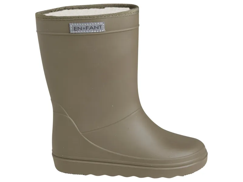 HANS NATUR HANS NATUR Kinder Thermo Gummistiefel mit Schurwoll-Fell, Grün, – Produktbild 2 von 2